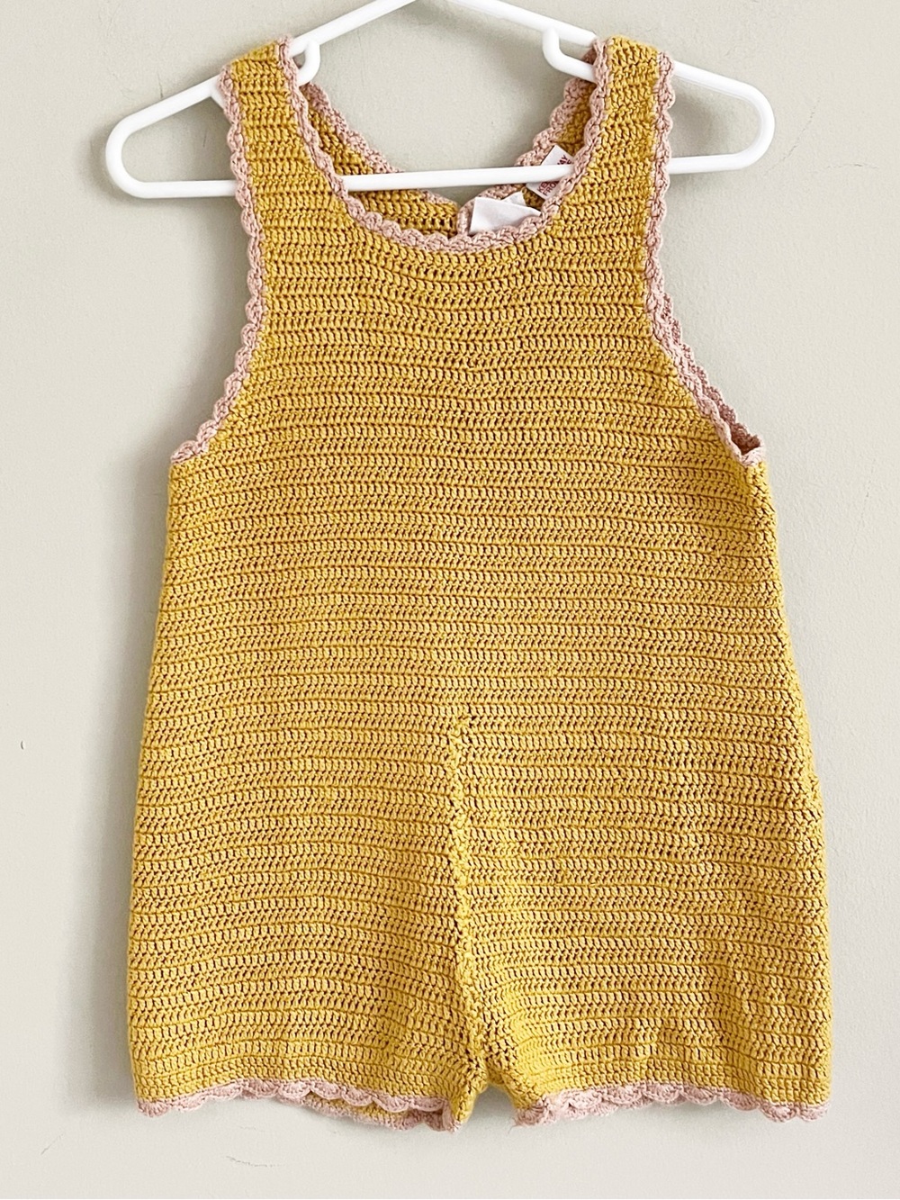 Zara gold color crochet one piece romper sz 2/3